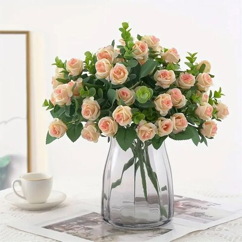 باقة من زهور الفاوانيا الاصطناعية، زهور الفاوانيا الحريرية المزيفة، زهور الفاوانيا الحريرية المزيفة، ديكور ترتيبات زهور الفاوانيا الحريرية، مقاومة للأشعة فوق البنفسجية ولا تتلاشى النباتات المزيفة للمنزل وغرفة المعيشة وغرفة الطعام in Kuwait