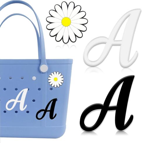 Chris.W 3 قطع من سحر الحروف لحقيبة Bogg الأبجدية ملحقة سحرية متوافقة مع حقيبة Bogg ملحقات زينة الحروف لحقيبة الشاطئ الحديثة البسيطة وحقيبة اليد المطاطية لتزيين الحقيبة (أ) in Kuwait