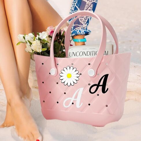 Chris.W 3 قطع من سحر الحروف لحقيبة Bogg الأبجدية ملحقة سحرية متوافقة مع حقيبة Bogg ملحقات زينة الحروف لحقيبة الشاطئ الحديثة البسيطة وحقيبة اليد المطاطية لتزيين الحقيبة (أ) in Kuwait