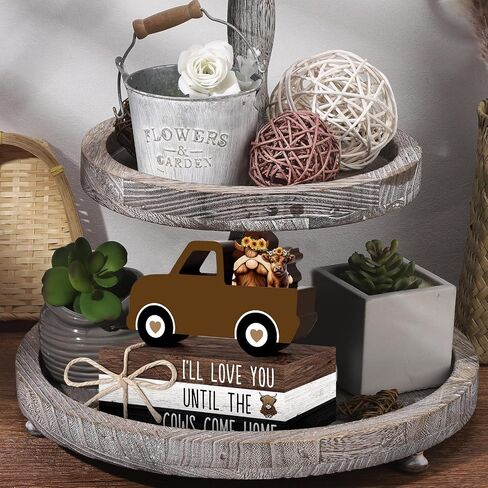 5 PCS Bee Tiered Tray Decor, Humble Bee Sign Book Stack & Truck with Gnome Signs Farmhouse Summer Tiered Tray Decor for Home Table Shelf Decor Holiday Party Decor in Saudi Arabia