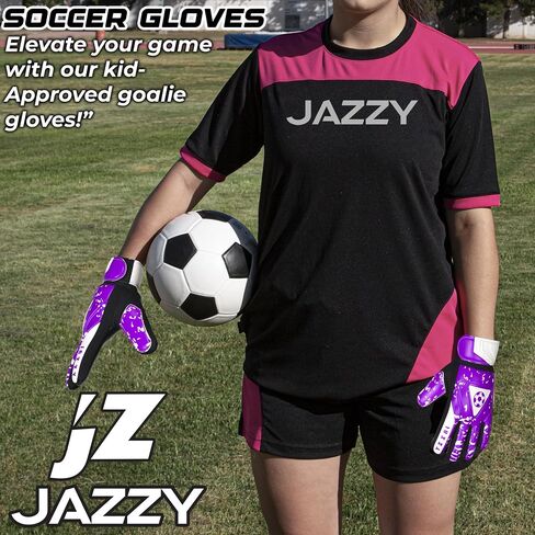 Goalkeeper Gloves for Youth, Kids Goalie Gloves with Double Wrist Protection, Non-Slip Latex Material, Adult Soccer Goalkeeper Gloves in Saudi Arabia
