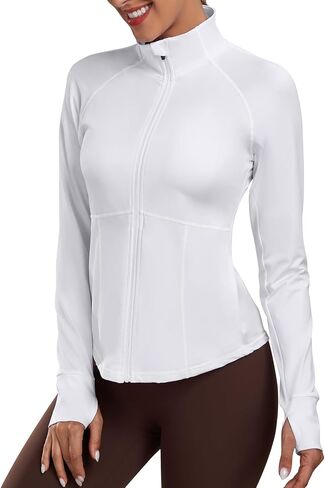 Workout Jackets for Women Zip Up Running Jackets Lightweight Sport Gym Yoga Athletic Clothes Slim Fit in Saudi Arabia