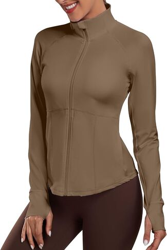 Workout Jackets for Women Zip Up Running Jackets Lightweight Sport Gym Yoga Athletic Clothes Slim Fit in Saudi Arabia