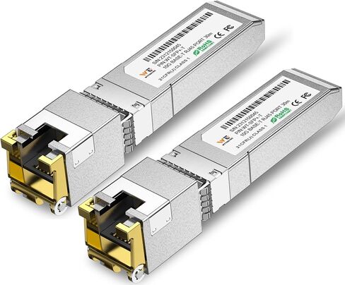 1.25/2.5/5/10G-T SFP+ to RJ-45 Transceiver, 10G Copper SFP+ CAT6a Module, Auto-Negotiation, Up to 30m, for Cisco SFP-10G-T-S, Ubiquiti UniFi UF-RJ45-10G, Meraki, TP-Link, Mikrotik, Netgear and More in Saudi Arabia