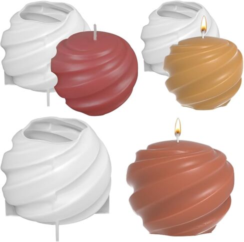 3 PCS Wave Candle Mold Geometric Pillar Candle Mold Silicone Candle Molds Irregular Wave Twisted Silicone Molds Swirl Silicone Mold Twist Candle Mold Irregular Silicone Mold for Home Decoration in Saudi Arabia