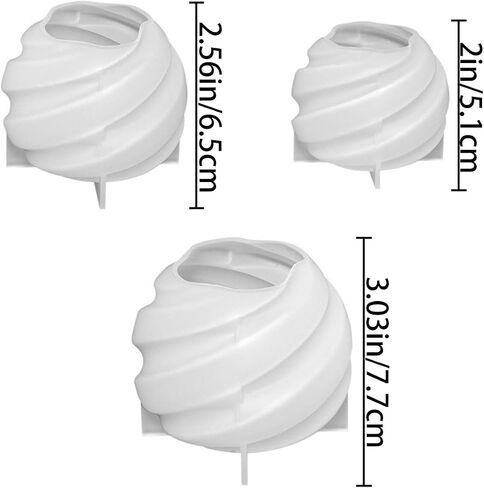 3 PCS Wave Candle Mold Geometric Pillar Candle Mold Silicone Candle Molds Irregular Wave Twisted Silicone Molds Swirl Silicone Mold Twist Candle Mold Irregular Silicone Mold for Home Decoration in Saudi Arabia