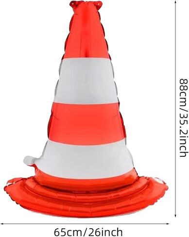 3D Traffic Safety Cones 35 Inch, Set of 6 pcs for Parking Lot, Road Safety, Construction Events, Traffic, Party Games, Red foil balloon in Saudi Arabia