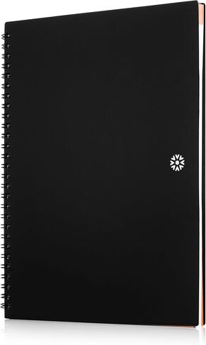 للقيام بقائمة دفتر الملاحظات | مخطط بسيط مزود بقائمة مراجعة المهام وشبكة النقاط وأقسام الملاحظات. 100 صفحة غير مؤرخة، ورق سميك 120 جرامًا للمتر المربع، مقاس A5، 5.8 × 8.3 بوصة، أسود in Kuwait