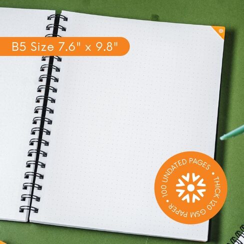 للقيام بقائمة دفتر الملاحظات | مخطط بسيط مزود بقائمة مراجعة المهام وشبكة النقاط وأقسام الملاحظات. 100 صفحة غير مؤرخة، ورق سميك 120 جرامًا للمتر المربع، مقاس A5، 5.8 × 8.3 بوصة، أسود in Kuwait