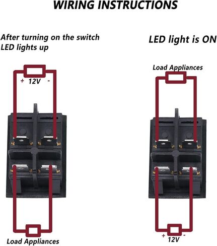 Twidec/2 قطعة مقاوم للماء DC12V الروك تبديل التبديل الأخضر مصباح ليد مضيئة 16A 4 دبابيس 2 موقف تشغيل/إيقاف DPST قارب أو سيارة KCD2-201N-2-W-G in Saudi Arabia