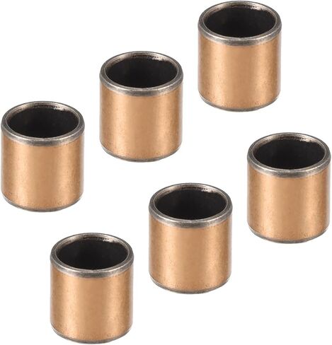 6pcs Sleeve Bearings - [8mmx10mmx15mm] Wrapped Oilless Bushings Plain Bearings for Machine Shaft Use in Kuwait