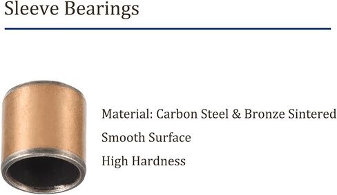 6pcs Sleeve Bearings - [8mmx10mmx15mm] Wrapped Oilless Bushings Plain Bearings for Machine Shaft Use in Kuwait