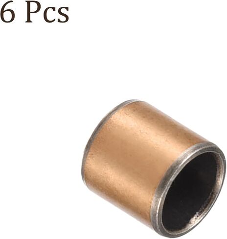 6pcs Sleeve Bearings - [8mmx10mmx15mm] Wrapped Oilless Bushings Plain Bearings for Machine Shaft Use in Kuwait