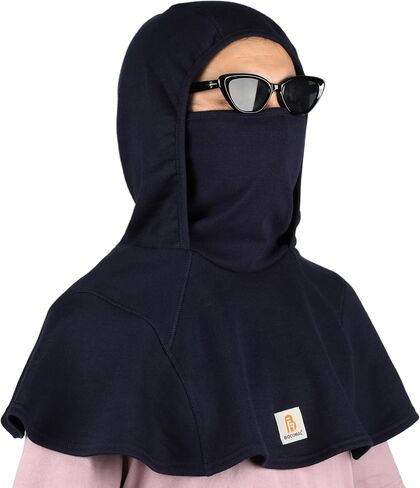 BOCOMAL FR Face Mask Winter Fleece Balaclava Neck Hood 10.5oz 100% C Flame Resistant Welding Full Head Neck Cover in Kuwait