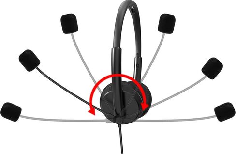 GEEKRIA USB Headset with Mic and Mute Option, Wired Headphone for PC, Laptop, Computer Headset with Noise Cancelling Microphone, All Day Comfort for Meetings, Call Center, School (Off White) in Saudi Arabia