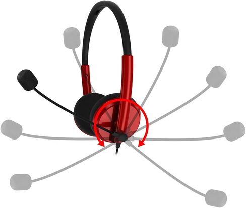GEEKRIA USB Headset with Mic and Mute Option, Wired Headphone for PC, Laptop, Computer Headset with Noise Cancelling Microphone, All Day Comfort for Meetings, Call Center, School (Off White) in Saudi Arabia