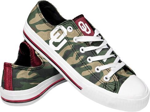 FOCO Oklahoma Sooners NCAA Womens Camo Low Top Canvas Shoes - 8 in Saudi Arabia