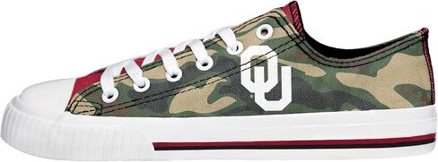 FOCO Oklahoma Sooners NCAA Womens Camo Low Top Canvas Shoes - 8 in Saudi Arabia