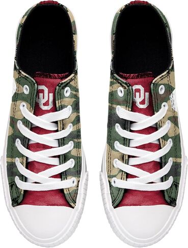 FOCO Oklahoma Sooners NCAA Womens Camo Low Top Canvas Shoes - 8 in Saudi Arabia