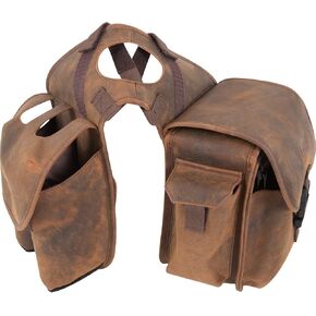 Cashel Horn Saddle Bag with Distressed Leather, Medium