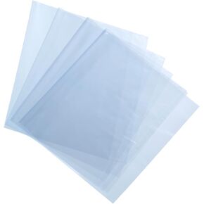 uxcell 100Pcs 10x3 Inch Shrink Wrap Bags, Blue Clear PVC Heat Shrink Wrap for Gift Basket, Bath Soaps, Candles and Homemade DIY Projects