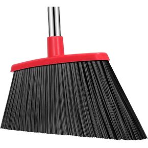 Heavy Duty Broom, 56 Inch Long Handle Outdoor Large Angle Brooms, Commercial Broom for Sweeping Indoor, for Home Garage Kitchen Office Courtyard Lobby Patio Lawn Concrete