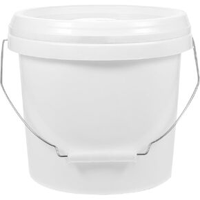 SOLUSTRE 8L Bucket with Lid 2 Gallon Plastic Practical Paint Bucket Bucket Scientific Bucket Bucket White Bucket Hand-held Bucket with Cover Bait Bucket Abs