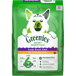 Greenies Smart Essentials Adult Large Breed High Protein Dry Dog Food Real Chicken & Rice Recipe, 30 lb. Bag