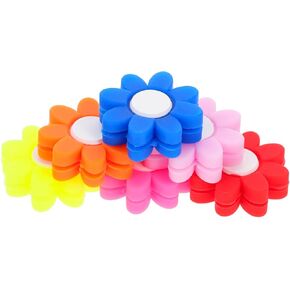 6pcs Flower Shock Absorber Tennis Damping Tennis Racquet Absorber Shackets Tennis Racket Absorber Tennis Dampener Heart Imported Japanese Silicone Material Flower Shape Silencer