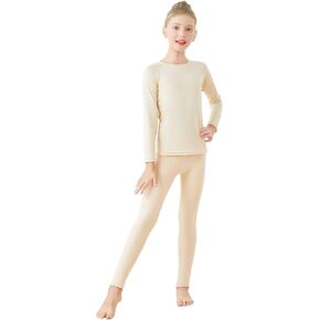 Girls Underwear Set Long Sleeve Kids Base Layer Top and Long Johns
