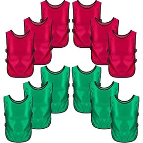 HIRQUITICKE Soccer Bibs for Adults & Youth 24 12 Pack