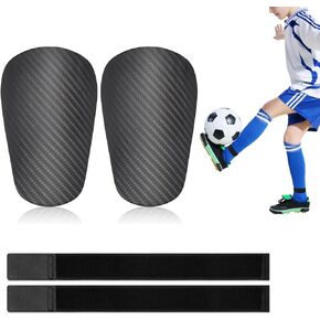 Mini Shin Guards and Shin Guard Straps, Black Tiny Soccer Shin Pads Protective Miniature Football Small Shin Guards for All Ages Exercise