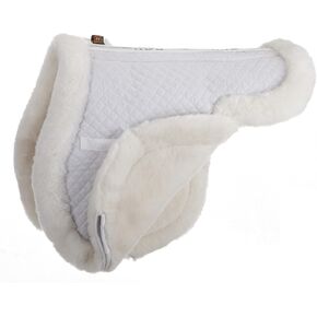 ECP Equine Comfort Products Sheepskin All Purpose Fully Lined Saddle Pad - White