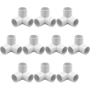 YSIL PVC Fittings Elbow Furniture Grade Connector 3 Way 2 Inch 5Pcs for DIY PVC Structure and Frame,Fits 2" Sch 40 PVC Pipes