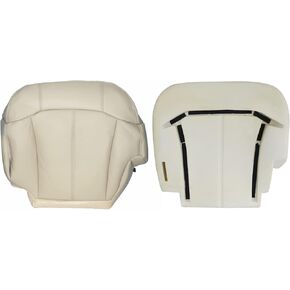 Leather Med Tan 522 or 52i Driver Side Bottom Replacement seat Cover & Driver Side Foam Cushion Compatible with Chevy Silverado Sierra Avalanche 1999 2000 2001 2002