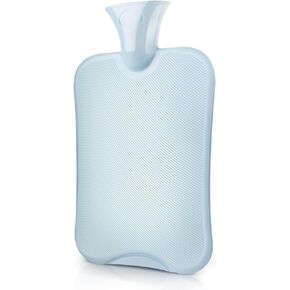 Hot Water Bottle,Rubber Hot Water Bag for Pain Relief Hot Cold Compress Cramps Back Pain Neck Pain (Blue,1 pcs)