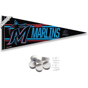 Miami Marlins Pennant Banner and Wall Tack Pads