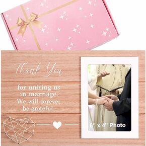 Wedding Officiant Gift from Bride Groom- Officiant Thank You Gift- Wedding Officiant Gift- Thank You for Uniting Us in Marriage, We Will Forever Be Grateful- Photo Picture Frame Gift