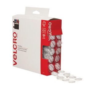 VELCRO Brand Tape (91824) Hook & Loop Combo Packs, Dots, 3/4", White (200 Per Case) for Home & Office