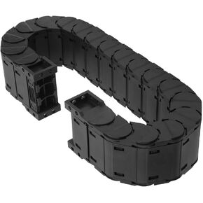Cable Drag Chain Full Enclosed Tie-Downs Chains Low Noise Series Nylon 66 Wire Carrier Towlines Removable Assembly for Engraving Machine[1m-D25*25]