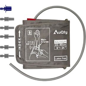 9-24 Inches (22-60cm) XXL XLarge Blood Pressure Cuff, with 6 Connectors Compatible Other Brands Replacement Cuff for Normal and Big Arms (BP Cuff Included Only)
