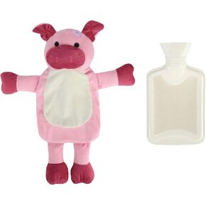 Hot Water Bottle Stuffed Plush Animal Cover Hand Foot Warmer for Bed Cold Weather