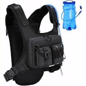 USA Original Patent Running Hydration Vest Backpack, Lightweight Chest Pack with 2.0L Water Bladder Bag Daypack for Hiking Running Cycling Race Marathon for Women Men