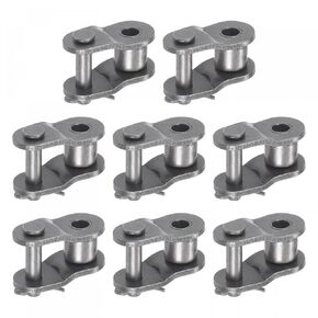 uxcell 8Pcs #50 Chain Offset Half Link Roller, 5/8" Pitch Carbon Steel, Standard Chain End Connector Split Links for 10A Chain