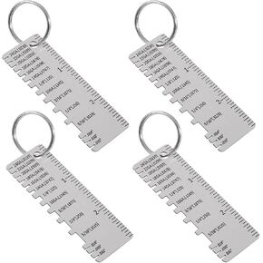 4pcs Gauge Metal Sheet Thickness Gauge Metal Gauge Tool Stainless Steel Thickness Gauge One Sided Material Wire Thickness Gauge Plated Size Inspection Tool in Saudi Arabia