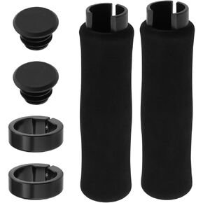 1 Pair Foam Handlebar Grips Single Locking Bicycle Handlebar Grips Suitable for Handlebars Diameter 22mm Bicycle Mountain MTB Grip