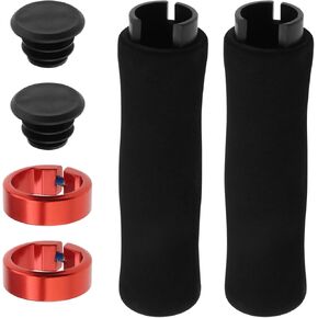 1 Pair Foam Handlebar Grips Single Locking Bicycle Handlebar Grips Suitable for Handlebars Diameter 22mm Bicycle Mountain MTB Grip