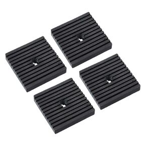 PATIKIL Rubber Anti-Vibration Pads, 4 Pcs Vibration Isolation Mats with Hole 4" x 4" x 0.8" for HVAC, Air Conditioner, Air Compressor, Washer, Dryer, Black