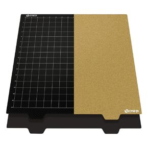 FYSETC 2022 Newest Janusbps Buildplate Platform-Textured PEI+PET-CF Sheet, Double-Sided Removable Spring Steel Plate and Sticker Bottom 300x300mm/11.8x11.8inch for TAZWorkhores/TAZ-Pro Series