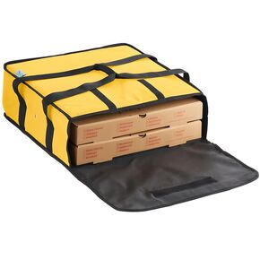 OCS Parts Insulated Yellow Food Delivery Bag | 20.5" x 20.5" x 12" Professional Heavy Duty Thermal Pizza and Food Warmer Carrier with Handles for Easy Transportation